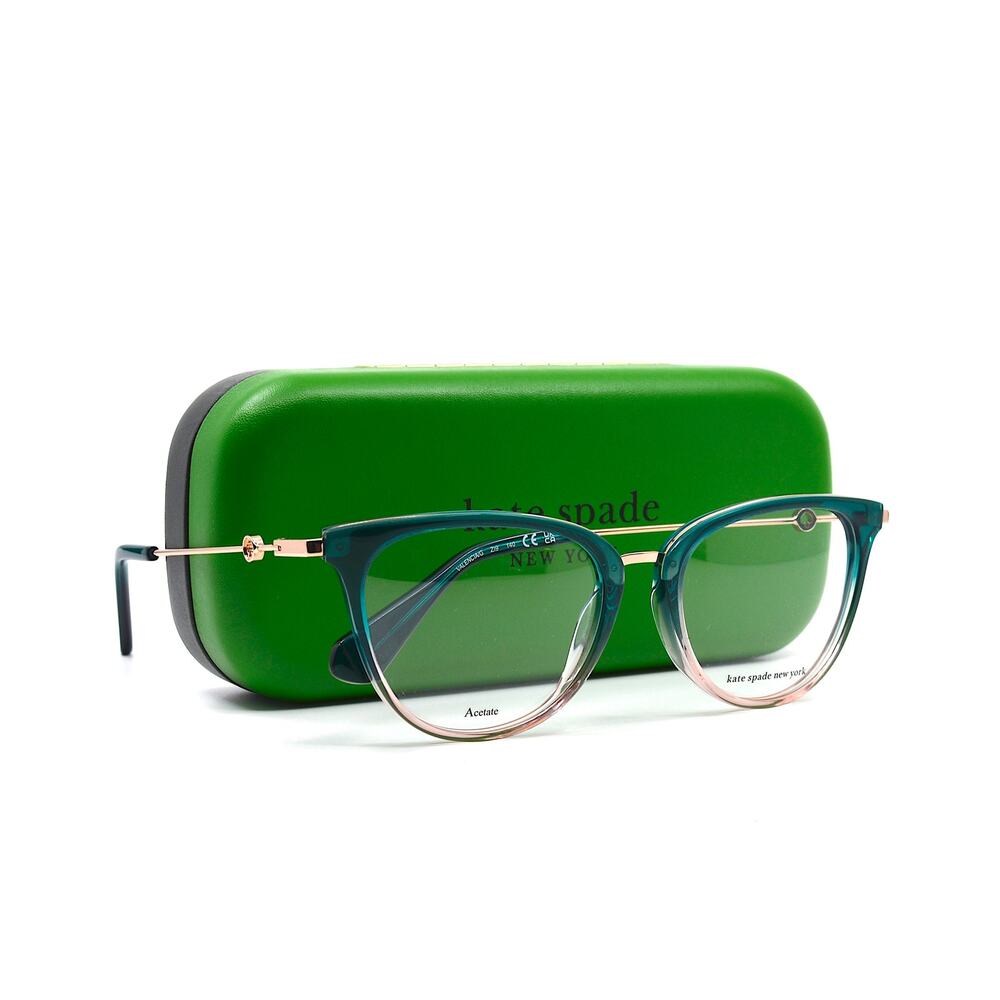 NEW KATE SPADE VALENCIA/G GREEN/PINK AUTHENTIC EYEGLASSES FRAME - Picture 5 of 13